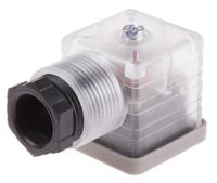 811-8180 RS PRO 3P+E DIN 43650 A, Female Solenoid Valve Connector with Indicator Light, 250 V dc Voltage