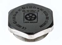 52103133 Lapp Blanking Plug, M25, Nickel Plated Brass, 31.9mm Diameter, Threaded