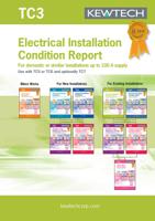 tc3 Kewtech Corporation TC3 Electrical Installation Certificate, Certificate Type Periodic Inspection, For Use With FC3000