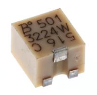 3224w-1-501e 500Ω, SMD Trimmer Potentiometer 0.25W Top Adjust Bourns, 3224