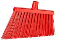 29144 Vikan Broom, Red With Polyester, Polypropylene, Stainless Steel Bristles for Food Industry, Wet Floors
