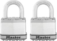 m5eurt Master Lock Padlock Weatherproof Steel Padlock, Keyed Alike, 9mm Shackle, 52mm Body