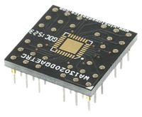 wa13020dqaetrc Winslow Straight Through Hole Mount 0.5 mm, 2.54 mm Pitch IC Socket Adapter, 32 Pin Female QFN to 32 Pin Male PGA