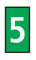 561-03655-wic3-5-pa66-gn HellermannTyton WIC Snap On Clip On Cable Marker, Green, Pre-printed "5", 4.3 → 5.3mm Cable, 561-03655