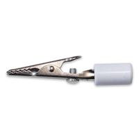 bu-60hs-9 Mueller Electric Crocodile Clip 4 mm Connection, Nickel-Plated Steel Contact, 10A, White