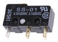 ss-01 Omron Pin Plunger Micro Switch, Solder Terminal, 100 mA @ 30 V dc, SPDT, IP40