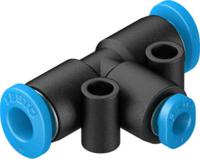 qsmt-4-3 Festo QS Series Tee Tube-to-Tube Adaptor, Push In 4 mm to Push In 3 mm, Tube-to-Tube Connection Style, 153368