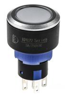 175-8295 RS PRO Illuminated Push Button Switch, Momentary, Panel Mount, 22.2mm Cutout, SPDT, Yellow LED, 250V ac, IP65