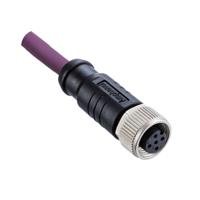 msas-05bffm-sl8j01 Amphenol Industrial Female 5 way M12 to Wire Lead Connector Cable, 1 m