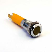 19010252 CML Innovative Technologies 1901X25X Series Yellow Panel Mount Indicator, 12V dc, 8mm Mounting Hole Size, IP67