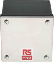 121-9693 RS PRO 304 Stainless Steel Satin Square Adaptable Enclosure Box, 100mm x 100mm x 85mm
