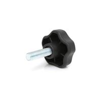284-5356 RS PRO Black Thermoplastic Multiple Lobes Clamping Knob, M8 x 35, Threaded Mount