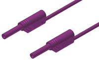 975696709 Hirschmann Test & Measurement 2 mm Connector Test Lead, 10A, 1000V ac/dc, Violet, 1m Lead Length