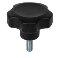 199-252 RS PRO Black Thermoplastic Multiple Lobes Clamping Knob, M10, Threaded Mount