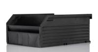 3842346283 Bosch Rexroth Plastic Storage Bin, 245mm x 173mm x 100mm, Black