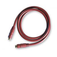 110-180-929 Van Damme Male 4 Pin mini-DIN to Male 4 Pin mini-DIN Red DIN Cable 20m