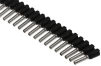 9004350000 Weidmuller Insulated Crimp Bootlace Ferrule, 8mm Pin Length, 1.7mm Pin Diameter, 1.5mm² Wire Size, Black