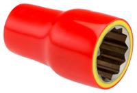 2380019 STAHLWILLE 3/8 in Drive 19mm Insulated Standard Socket, 12 point, VDE/1000V, 50 mm Overall Length