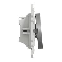 s530246 Schneider Electric Grey Push Button Light Switch, 1 Gang, Odace