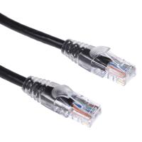 557-115 RS PRO, 1m Cat5e, Black RJ45 to Male RJ45 Male, U/UTP Unshielded, Terminated PVC Sheath