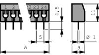 237-136 WAGO 237 Series PCB Terminal Block, 6-Contact, 5mm Pitch, PCB Mount, 1-Row, Screw Termination