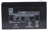 174-8858 RS PRO 12V T1 Sealed Lead Acid Battery, 9Ah