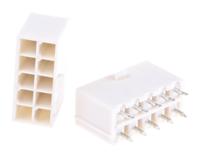 39-28-8100 Molex Mini-Fit Jr Series Straight Through Hole PCB Header, 10 Contact(s), 4.2 mm Pitch, 2 Row, Shrouded