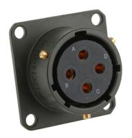62gb-12e14-04sn Amphenol Limited, 62GB 4 Way Box Mount MIL Spec Circular Connector ReceptacleOlive, Socket Contacts,Shell Size 14,