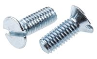 546-1589 RS PRO Slot M6 Countersunk Steel Machine Screws DIN 963 x 16.0mm