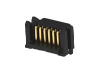 114711-e ERNI 11471 Series Vertical Surface PCB Header, 6 Contact(s), 0.8 mm Pitch, 1 Row, Shrouded
