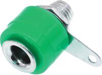 208-0296 RS PRO Green Female Banana Socket, 4 mm Connector, Solder Termination, 19A, 30V, Nickel Plating