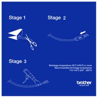 hse211e Brother Heat Shrink Tubing, Black on White 0.8 → 3.1mm Sleeve Dia. x 1.5m Length 3:1 Ratio, HSE Series