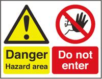 763-1709 RS PRO Area Hazard Hazard Warning Sign (English)