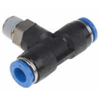 qst-18-6 Festo QS Series Tee Threaded Adaptor, Push In 6 mm to Push In 6 mm, Threaded-to-Tube Connection Style, 153107