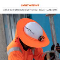 12641 Ergodyne 100% Polyester Orange Hard Hat Neck Guard, Hard Hat