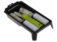 913-2468 Cottam Paint Roller and Tray Kit includes: 2 x Acrylic Roller Sleeve, 2 x Foam Roller Sleeve, Mini Roller Cage Frame,