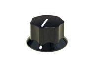 107-857 RS PRO 25.3mm Black Potentiometer Knob for 6.4mm Shaft