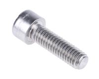 281-120 RS PRO Plain Stainless Steel Hex Socket Cap Screw, DIN 912, M6 x 20mm