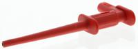 659187-22 Staubli Red Grabber Clip with Pincers, 1A, 300V, 2mm Socket