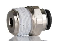 3175-06-13 Legris LF3000 Series Straight Threaded Adaptor, R 1/4 Male to Push In 6 mm, Threaded-to-Tube Connection Style