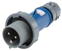 3830 MENNEKES, PowerTOP IP67 Blue Cable Mount 3P Industrial Power Plug, Rated At 32A, 230 V