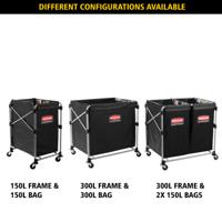 1871643 Rubbermaid Commercial Products Frame Folding Cart, 150L Load