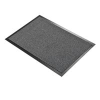 vp010602 Coba Europe Vyna-Plush, Entrance Mat, Cutpile, Indoor Use, Black/Steel, 0.9m 1.5m 7mm