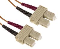 535-7496 RS PRO SC to SC Duplex Multi Mode OM1 Fibre Optic Cable, 62.5/125μm, Orange, 2m