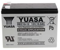 rec10-12 Yuasa 12V Faston F2 Sealed Lead Acid Battery, 10Ah