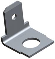 61407-3 TE Connectivity FASTON .187 Uninsulated Male Spade Connector, PCB Tab, 4.75 x 0.51mm Tab Size