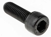 468-0313 RS PRO Black, Self-Colour Steel Hex Socket Cap Screw, DIN 912, M10 x 30mm