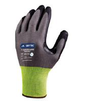 skg00011f Skytec SAPPHIRE AERO Black, Grey Nitrile Cut Resistant Gloves, Size 8, Nitrile Foam Coating