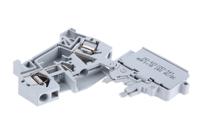 281-622281-541 WAGO 281-622/281-541 281 Series Grey, 4mm², Single-Level, Cage Clamp Termination, Fused