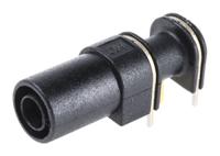 669040-21 Staubli Black Female Banana Socket, 4 mm Connector, Solder Termination, 24A, 1000V, Gold Plating